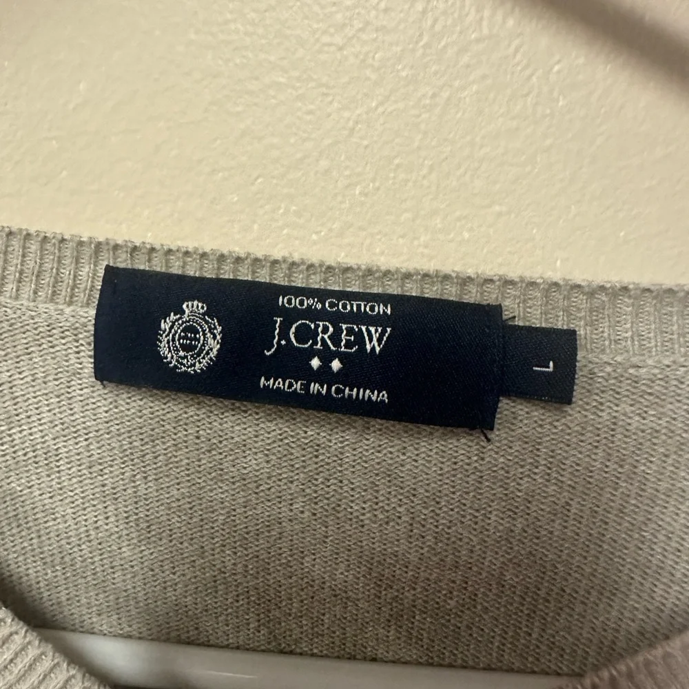 J. Crew Light Gray V-Neck‎ Sweater for Men